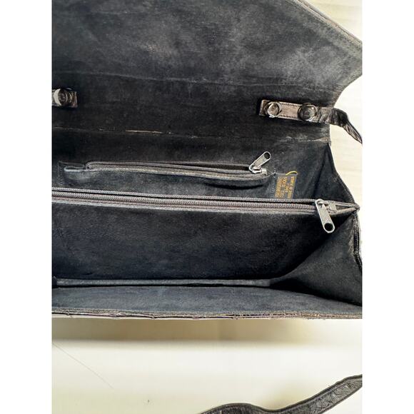 Vintage Black Eel Skin Purse with Adjustable and Removable Strap - Picture 8 of 8